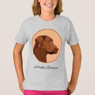Camiseta Pintura de Labrador Retriever (Chocolate) - Arte C