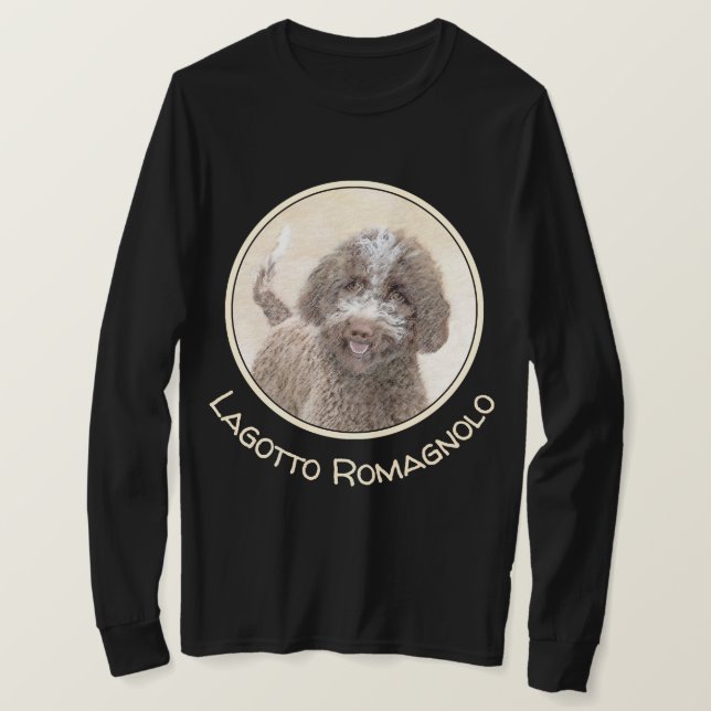 Camiseta Pintura de Lagotto Romagnolo - Arte de Cachorro Or (Frente do Design)