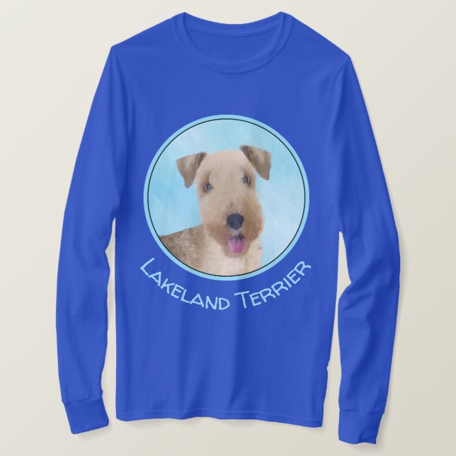 Camiseta Pintura de Lakeland Terrier - Arte de Cachorro Ori (Frente do Design)