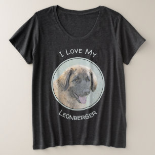 Camiseta Pintura de Leonberger - Arte de Cachorro Original 