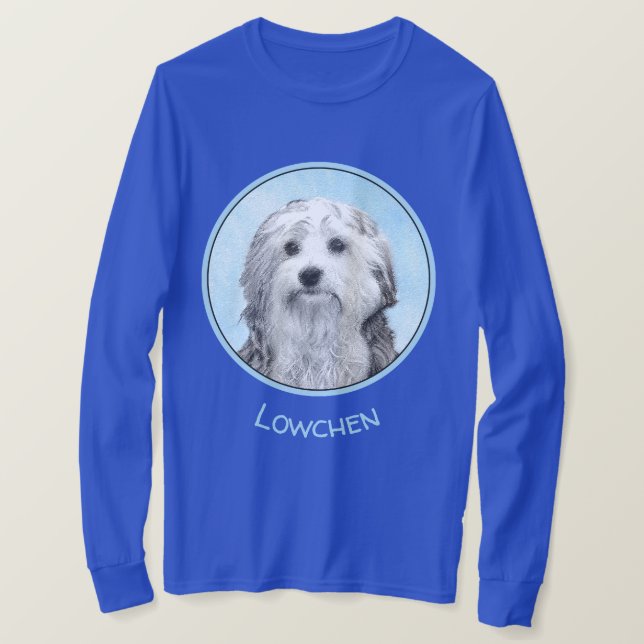 Camiseta Pintura De Lowchen - Arte De Cachorro Original Cus (Frente do Design)