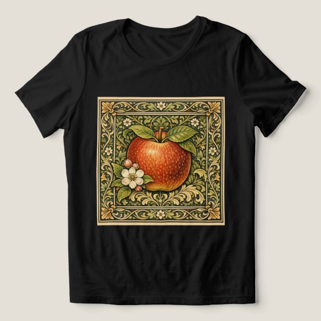 Camiseta Pintura de maçã vintage (Design frontal)