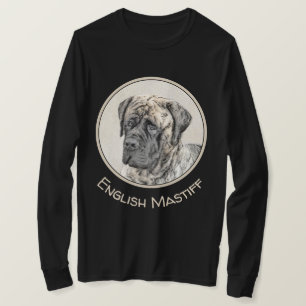 Camiseta Pintura de Mastiff Inglês (Brindle) - Arte Canina