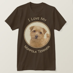 Camiseta Pintura de Norfolk Terrier - Arte de cachorro orig