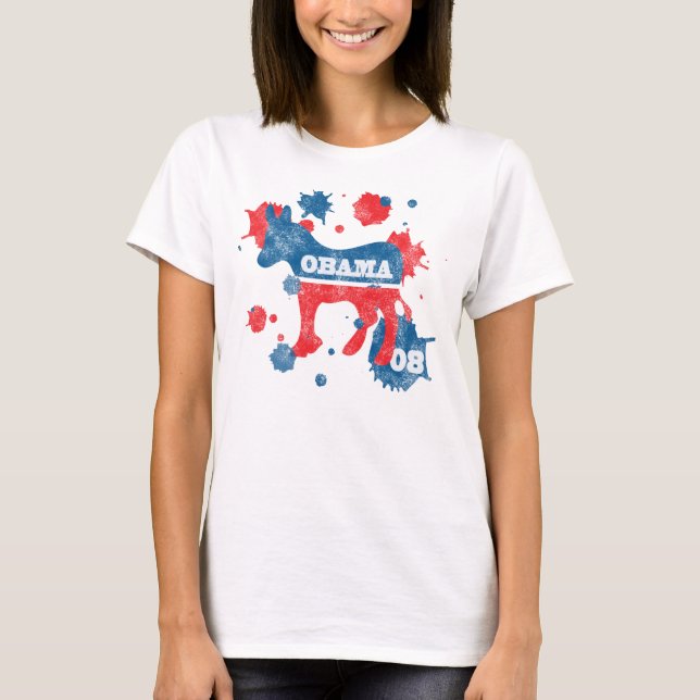 Camiseta Pintura de Obama (Frente)
