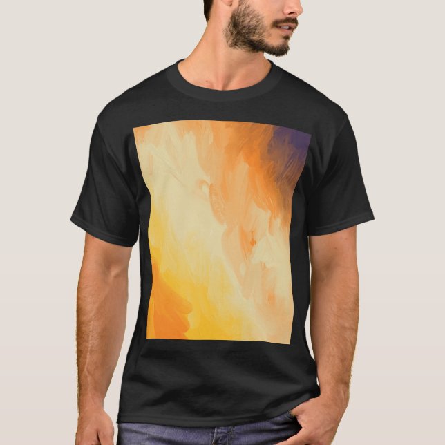 Camiseta Pintura de óleo com escovas desenhadas à mão (Frente)