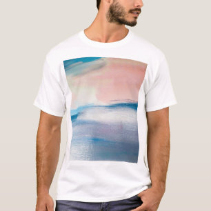 Camiseta pintura de óleo de abstrato, textura de canvas.