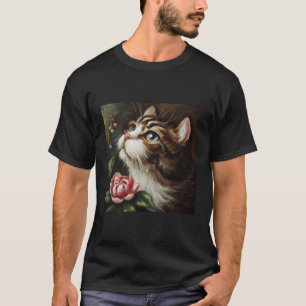Camiseta Pintura de óleo de gato cego