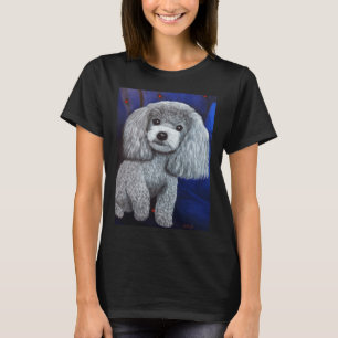Camiseta Pintura De Óleo De Poodle De Brinquedo Miniatura E