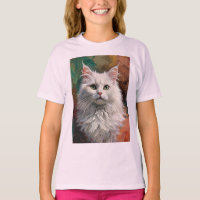 Pintura De Óleo Vibrante De Retrato De Gato De Âng