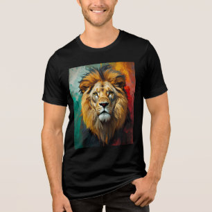 Camiseta Pintura De Óleo Vibrante De Retrato Real Artístico