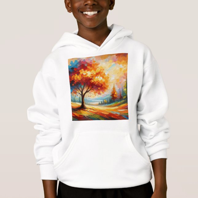 Camiseta Pintura de Paisagem Com Cores Brilhantes (Frente)