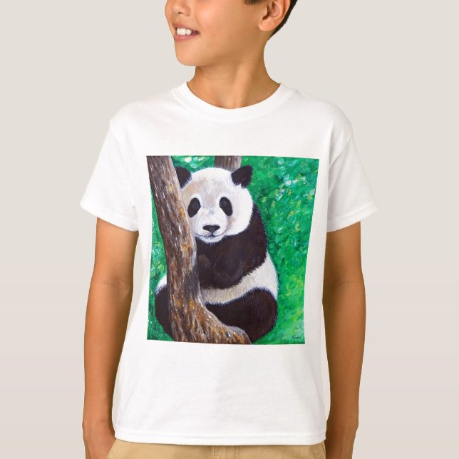 Camiseta Pintura de Panda em uma Árvore (Frente)