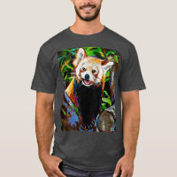 Pintura de Panda Vermelha, Bonita e Colorida