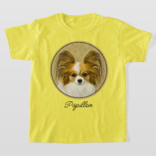Camiseta Pintura de Papillon (Hound Tri) - Arte de Cão Orig