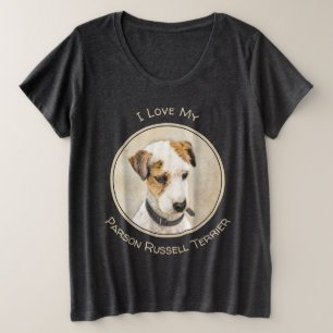 Camiseta Pintura de Parson Jack Russell Terrier - Arte Cani