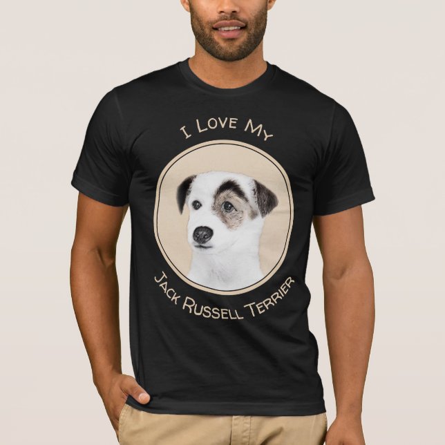 Camiseta Pintura de Parson Jack Russell Terrier - Arte Cani (Frente)