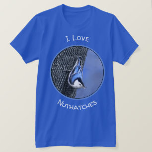 Camiseta Pintura De Pássaro Original, Branca-De-Pau