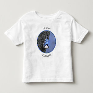 Camiseta Pintura De Pássaros De Casca Branca