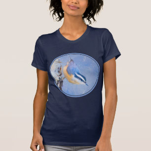 Camiseta Pintura De Pássaros Original De Raça Vermelha