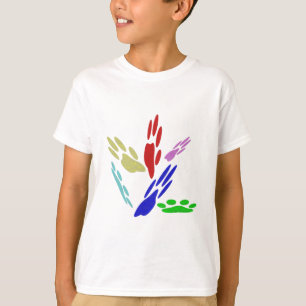 Camiseta Pintura De Pata De Cachorro Com Bolinhas