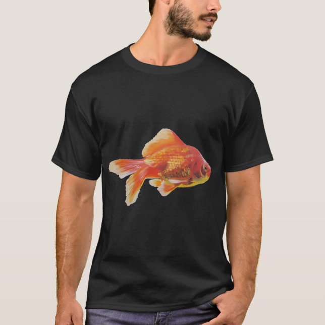 Camiseta Pintura de peixe dourado - sem fundo (Frente)