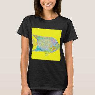 Camiseta pintura de Peixes Tropicais Brilhantes