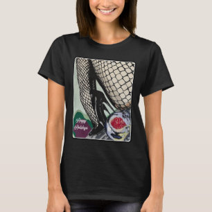 Camiseta Pintura de pesca festiva numa