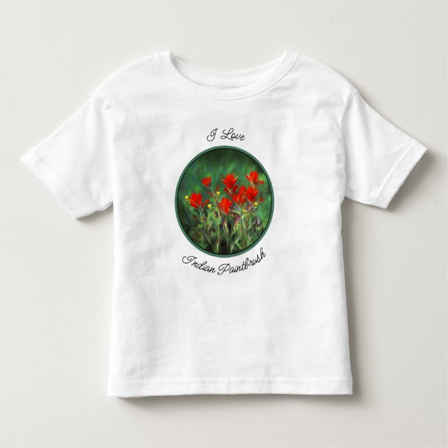 Camiseta Pintura de pincel índio - Arte Flor Original (Frente)