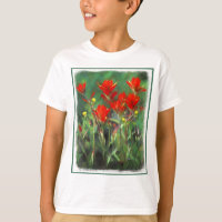 Pintura de pincel índio - Arte Flor Original