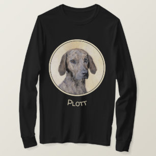 Camiseta Pintura de Plott - Arte de Cão Original Bonita