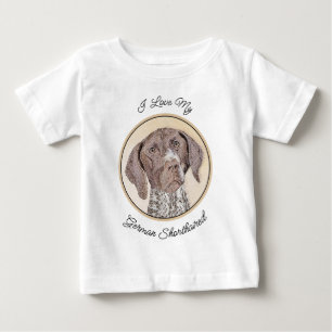 Camiseta Pintura de Ponta em Baixo Alemão - Arte Canina