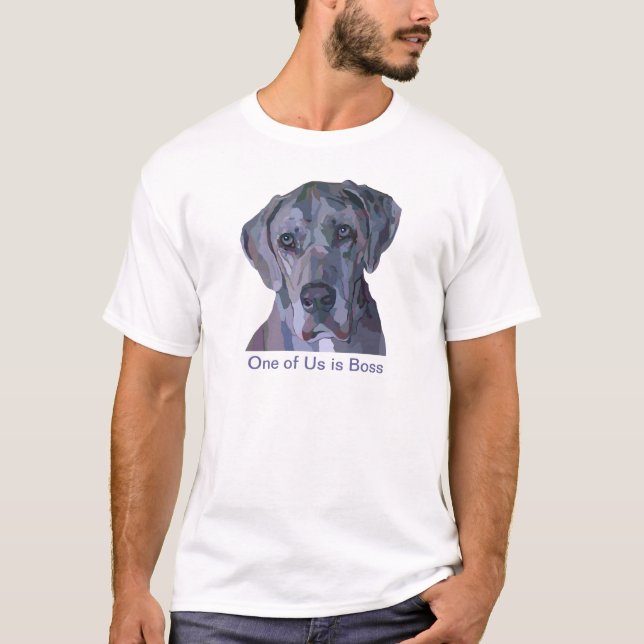 Camiseta Pintura de prata de great dane Merle (Frente)