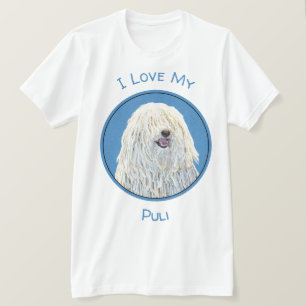 Camiseta Pintura de Puli - Arte de Cão Original Bonita