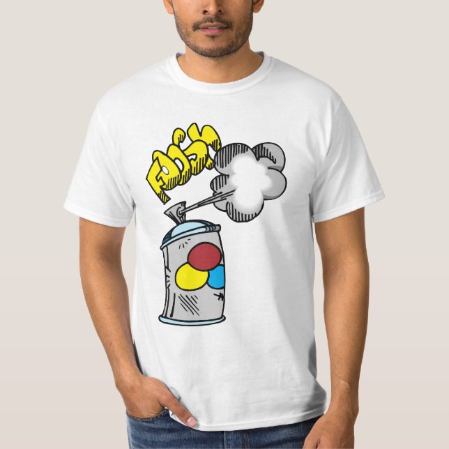 Camiseta "Pintura de pulverização vibrante para projetos cr (Frente)