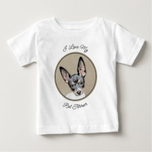 Camiseta Pintura de Rat Terrier - Arte de Cachorro Original