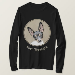 Camiseta Pintura de Rat Terrier - Arte Original de Cachorro