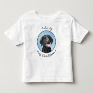 Camiseta Pintura De Retriever Revestida Curly - Arte De Cão