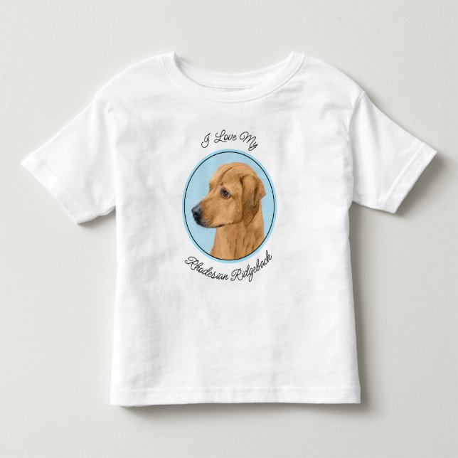 Camiseta Pintura de Rhodesian Ridgeback - Arte Original de  (Frente)