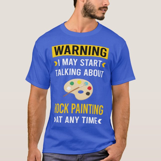 Camiseta Pintura de Rocha de Aviso vintage (Frente)