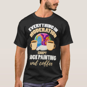 Camiseta Pintura de Rochas Engraçadas Café Lover Rock Pin