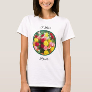 Camiseta Pintura de Rose Bouquet - Arte Flor Original Custa