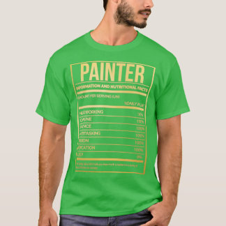 Camiseta Pintura De Rótulo De Nutrição Incrível E Engraçada