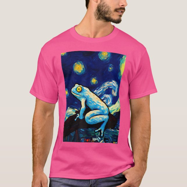 Camiseta Pintura de Sapo de Dart Venison Starry Night (Frente)
