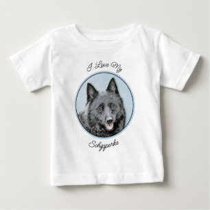 Camiseta Pintura de Schipperke - Arte de Cachorro Original