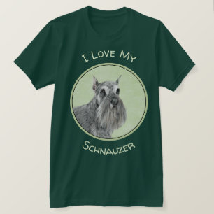 Camiseta Pintura de Schnauzer (Giant, Standard) - Arte Cani