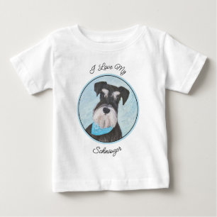 Camiseta Pintura de Schnauzer (Miniatura) - Cachorro Origin