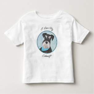 Camiseta Pintura de Schnauzer (Miniatura) - Cachorro Origin
