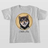Pintura de Shiba Inu (Preto e Latão) - Arte Canina