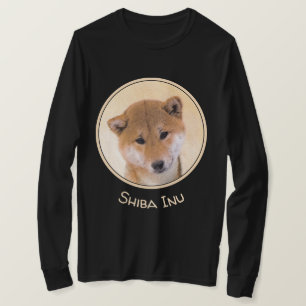 Camiseta Pintura de Shiba Inu (Vermelho) - Arte Original de